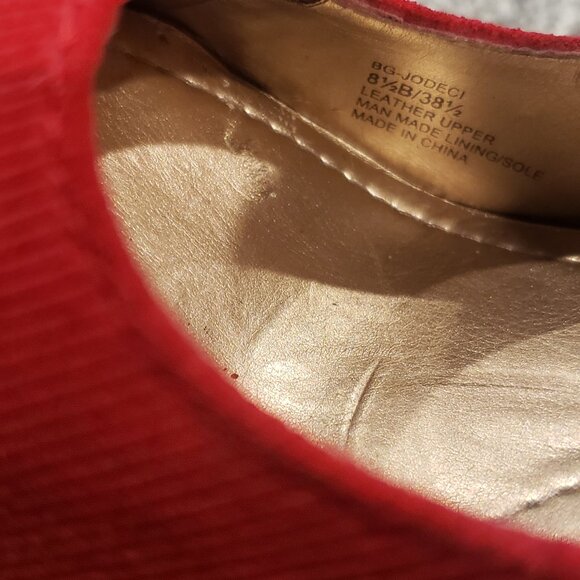 BCBG Jodeci Raspberry Textured Suede Open-toe Platform heel Pumps - Picture 2 of 6